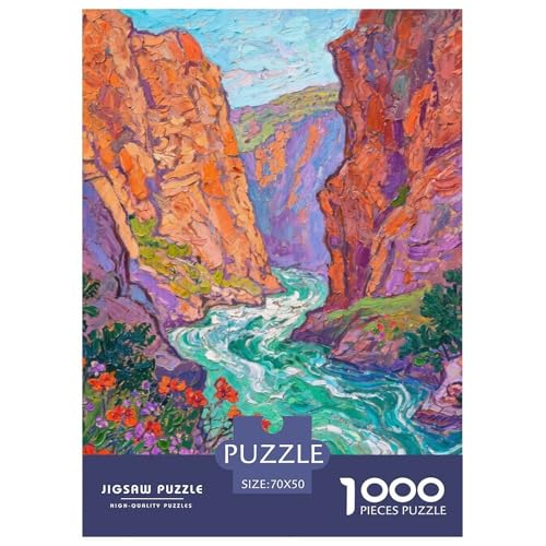 Landschaftsstil Farbenfrohes Puzzle 1000 Teile Bewährter Qualität Für Erwachsene Und Kinder Schöne Landschaft Herausforderndes Rätsel Geschenke Für Männer Pädagogisches Spielzeug 70x50cm/1000pcs von QTIVARLEN