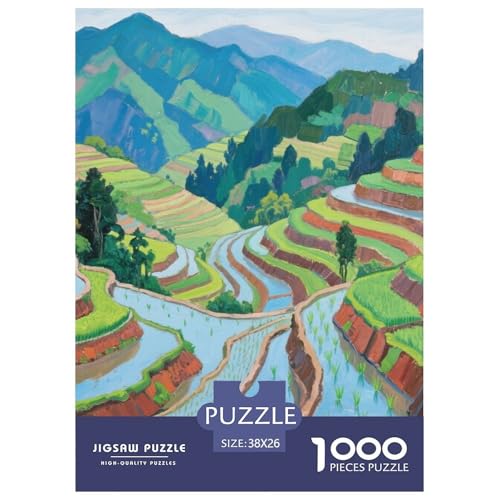 Landschaftsstil Farbenfrohes Puzzle 1000 Teile Bewährter Qualität Für Erwachsene Und Kinder Schöne Landschaft Puzzlespiele Für Die Ganze Familie Geschenke Für Männer Pädagogisches Spielzeug 38x26cm von QTIVARLEN