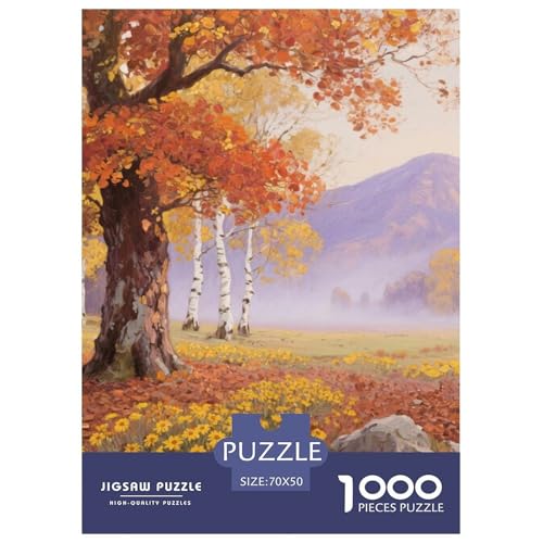 Landschaftsstil Farbenfrohes Puzzle 1000 Teile Bewährter Qualität Für Erwachsene Und Kinder Schöne Landschaft Puzzlespiele Für Die Ganze Familie Geschenke Für Männer Wanddekoration 70x50cm/1000pcs von QTIVARLEN