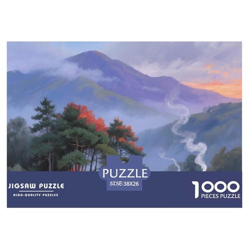 Landschaftsstil Puzzles 1000 Teile Bewährter Qualität Erwachsene Kinder Schöne Landschaft Herausforderndes Rätsel Geschenke Frauen Wanddekoration 38x26cm/1000pcs von QTIVARLEN