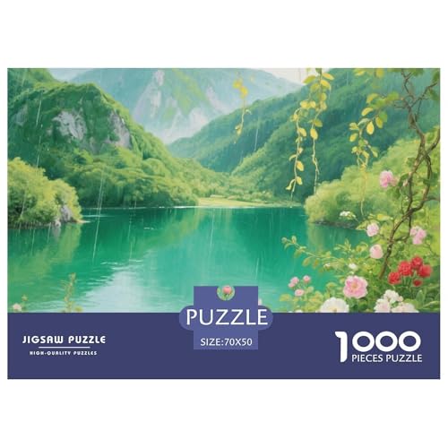 Landschaftsstil Puzzles 1000 Teile Bewährter Qualität Erwachsene Kinder Schöne Landschaft Herausforderndes Rätsel Geschenke Männer Wanddekoration 70x50cm/1000pcs von QTIVARLEN