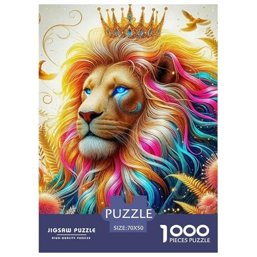 Löwen Puzzle 1000 Teile Für Erwachsene Und Kinder König der Tiere Herausforderung Spiel Interaktives Spielzeug Home Dekoration in Bewährter Qualität 70x50cm/1000pcs Löwen Puzzle 1000 Teile Für Erwachsene Und Kinder König der Tiere Herausforderung Spiel Interaktives Spielzeug Home Dekoration in Bewährter Qualität 70x50cm/1000pcs von QTIVARLEN