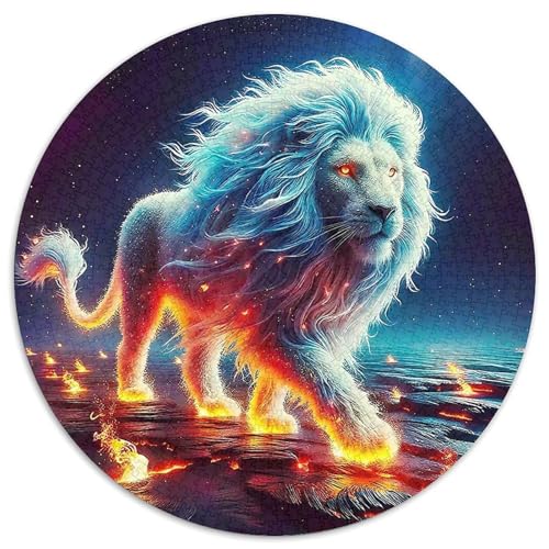 Löwen Puzzle 1000 Teile Für Erwachsene Und Kinder König der Tiere Impossible Geschicklichkeitsspiel Pädagogisches Spielzeug Wunderschönes Dekoration in Bewährter Qualität 1000pcs (67.5x67.5cm) von QTIVARLEN