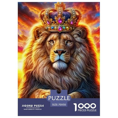 Löwen Puzzle 1000 Teile Für Erwachsene Und Kinder König der Tiere Impossible Geschicklichkeitsspiel Pädagogisches Spielzeug Wunderschönes Dekoration in Bewährter Qualität 70x50cm/1000pcs von QTIVARLEN