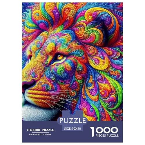 Löwen Puzzle 1000 Teile Für Erwachsene Und Kinder König der Tiere Lernspiel Interaktives Spielzeug Home Dekoration in Bewährter Qualität 70x50cm/1000pcs Löwen Puzzle 1000 Teile Für Erwachsene Und Kinder König der Tiere Lernspiel Interaktives Spielzeug Home Dekoration in Bewährter Qualität 70x50cm/1000pcs von QTIVARLEN