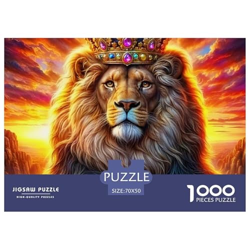 Löwen Puzzle 1000 Teile Für Erwachsene Und Kinder König der Tiere Lernspiel Interaktives Spielzeug Wunderschönes Dekoration in Bewährter Qualität 70x50cm/1000pcs Löwen Puzzle 1000 Teile Für Erwachsene Und Kinder König der Tiere Lernspiel Interaktives Spielzeug Wunderschönes Dekoration in Bewährter Qualität 70x50cm/1000pcs von QTIVARLEN
