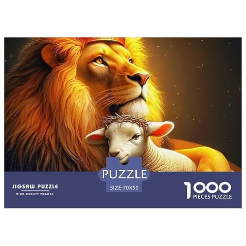 Löwen Puzzle 1000 Teile Für Erwachsene Und Kinder König der Tiere Lernspiel Klassische Geschenk Home Dekoration Clevere Rätsel 70x50cm/1000pcs Löwen Puzzle 1000 Teile Für Erwachsene Und Kinder König der Tiere Lernspiel Klassische Geschenk Home Dekoration Clevere Rätsel 70x50cm/1000pcs von QTIVARLEN
