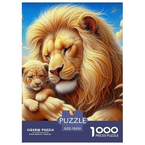 Löwen Puzzle 1000 Teile Für Erwachsene Und Kinder König der Tiere Lernspiel Klassische Geschenk Home Dekoration Clevere Rätsel 70x50cm/1000pcs Löwen Puzzle 1000 Teile Für Erwachsene Und Kinder König der Tiere Lernspiel Klassische Geschenk Home Dekoration Clevere Rätsel 70x50cm/1000pcs von QTIVARLEN