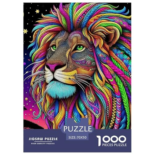 Löwen Puzzle 1000 Teilige Für Erwachsene Und Kinder König der Tiere Herausforderung Spiel Interaktives Spielzeug Wunderschönes Dekoration in Bewährter Qualität 70x50cm/1000pcs Löwen Puzzle 1000 Teilige Für Erwachsene Und Kinder König der Tiere Herausforderung Spiel Interaktives Spielzeug Wunderschönes Dekoration in Bewährter Qualität 70x50cm/1000pcs von QTIVARLEN