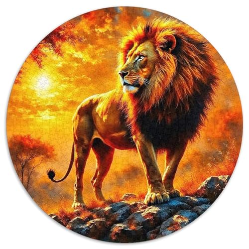 Löwen Puzzle 1000 Teilige Für Erwachsene Und Kinder König der Tiere Herausforderung Spiel Pädagogisches Spielzeug Wunderschönes Dekoration Clevere Rätsel 1000pcs (67.5x67.5cm) von QTIVARLEN