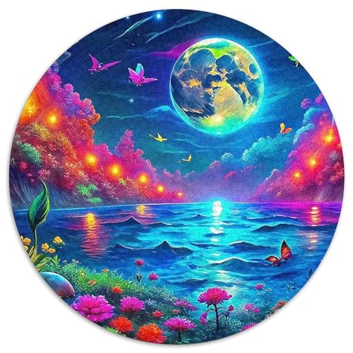 Moon Lake Puzzle 1000 Teile Für Erwachsene Und Kinder Herausforderung Spiel Klassische Geschenk Home Dekoration Clevere Rätsel 1000pcs (67.5x67.5cm) von QTIVARLEN