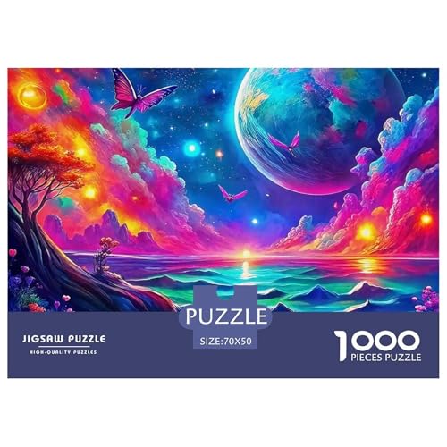 Moon Lake Puzzle 1000 Teile Für Erwachsene Und Kinder Lernspiel Klassische Geschenk Home Dekoration in Bewährter Qualität 70x50cm/1000pcs von QTIVARLEN