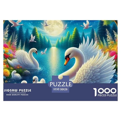 Moon Lake Puzzle 1000 Teile Für Erwachsene Und Kinder Lernspiel Klassische Geschenk Wunderschönes Dekoration in Bewährter Qualität 38x26cm/1000pcs von QTIVARLEN