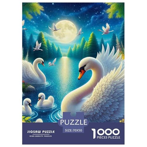 Moon Lake Puzzle 1000 Teilige Für Erwachsene Und Kinder Herausforderung Spiel Klassische Geschenk Home Dekoration Clevere Rätsel 70x50cm/1000pcs von QTIVARLEN