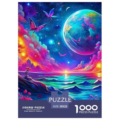 Moon Lake Puzzle 1000 Teilige Für Erwachsene Und Kinder Herausforderung Spiel Klassische Geschenk Home Dekoration in Bewährter Qualität 38x26cm/1000pcs von QTIVARLEN