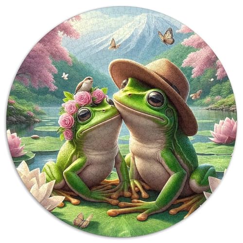 Netter Frosch Farbenfrohes Puzzle 1000 Stück Bewährter Qualität Für Erwachsene Kinder Coole Tiere Herausforderndes Rätsel Geschenke Frauen Home Dekoration 1000pcs (67.5x67.5cm) von QTIVARLEN