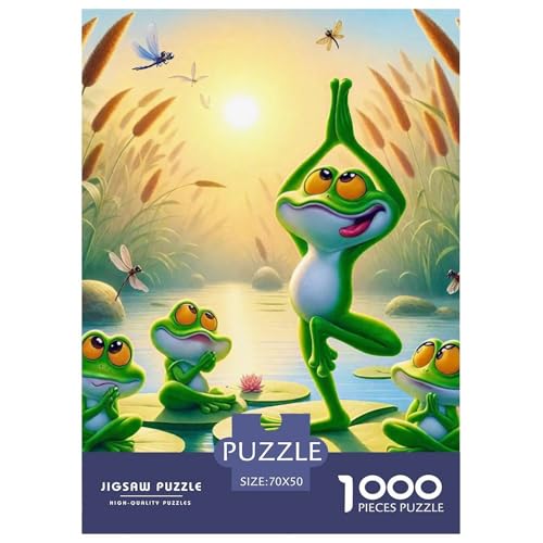 Netter Frosch Farbenfrohes Puzzle 1000 Stück in Bewährter Qualität Für Erwachsene Und Kinder Coole Tiere Herausforderndes Rätsel Geschenke Für Frauen Pädagogisches Spielzeug 70x50cm/1000pcs Netter Frosch Farbenfrohes Puzzle 1000 Stück in Bewährter Qualität Für Erwachsene Und Kinder Coole Tiere Herausforderndes Rätsel Geschenke Für Frauen Pädagogisches Spielzeug 70x50cm/1000pcs von QTIVARLEN