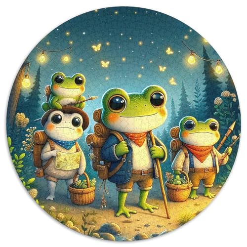 Netter Frosch Farbenfrohes Puzzle 1000 Teile Bewährter Qualität Erwachsene Kinder Coole Tiere Geschicklichkeitsspiel Geschenke Frauen Home Dekoration 1000pcs (67.5x67.5cm) von QTIVARLEN