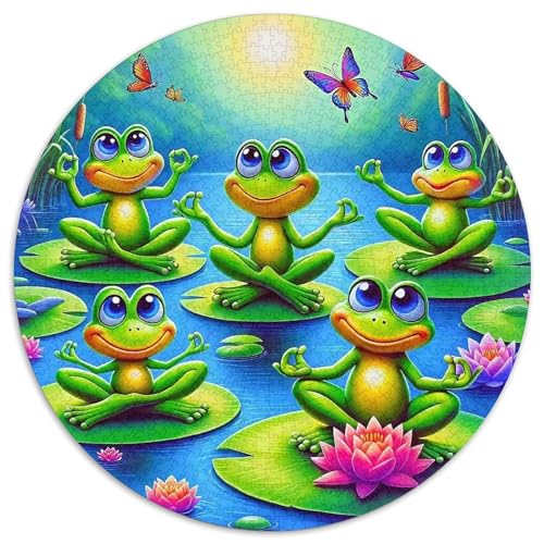 Netter Frosch Farbenfrohes Puzzle 1000 Teile Bewährter Qualität Erwachsene Kinder Coole Tiere Herausforderndes Rätsel Geschenke Frauen Pädagogisches Spielzeug 1000pcs (67.5x67.5cm) von QTIVARLEN