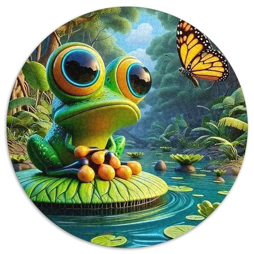 Netter Frosch Farbenfrohes Puzzle 1000 Teile Bewährter Qualität Für Erwachsene Kinder Coole Tiere Herausforderndes Rätsel Geschenke Männer Pädagogisches Spielzeug 1000pcs (67.5x67.5cm) von QTIVARLEN