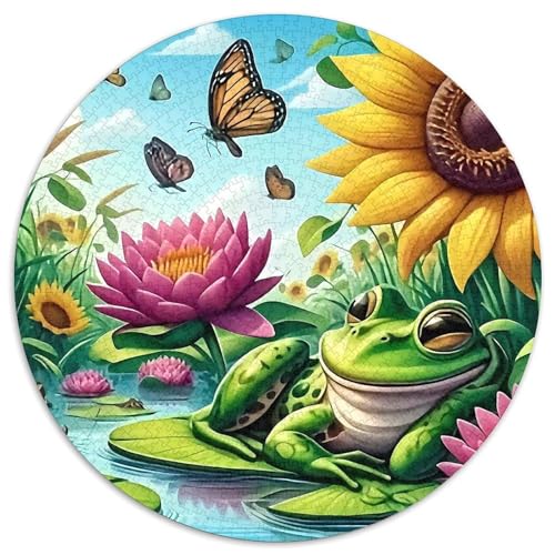 Netter Frosch Farbenfrohes Puzzle 1000 Teile Bewährter Qualität Für Erwachsene Kinder Coole Tiere Puzzlespiele Familie Geschenke Frauen Pädagogisches Spielzeug 1000pcs (67.5x67.5cm) von QTIVARLEN