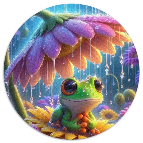 Netter Frosch Puzzles 1000 Teile Bewährter Qualität Erwachsene Kinder Coole Tiere Geschicklichkeitsspiel Geschenke Frauen Home Dekoration 1000pcs (67.5x67.5cm) von QTIVARLEN