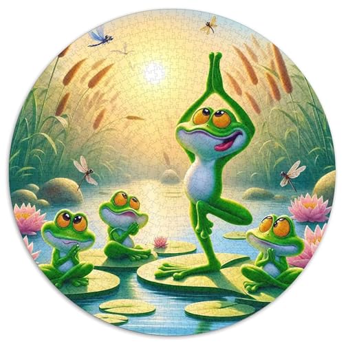 Netter Frosch Puzzles 1000 Teile Bewährter Qualität Erwachsene Kinder Coole Tiere Herausforderndes Rätsel Geschenke Männer Wanddekoration 1000pcs (67.5x67.5cm) von QTIVARLEN