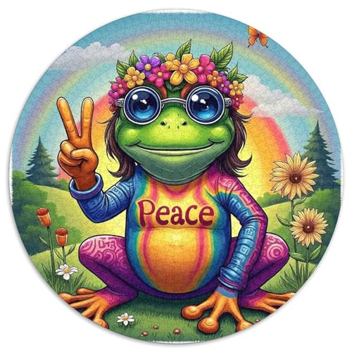 Netter Frosch Puzzles 1000 Teile Bewährter Qualität Erwachsene Kinder Coole Tiere Puzzlespiele Familie Geschenke Frauen Pädagogisches Spielzeug 1000pcs (67.5x67.5cm) von QTIVARLEN