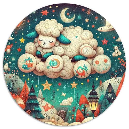 Nettes Schaf Puzzle 1000 Teile Für Erwachsene Und Kinder Lamm Muster Impossible Geschicklichkeitsspiel Interaktives Spielzeug Wunderschönes Dekoration in Bewährter Qualität 1000pcs (67.5x67.5cm) von QTIVARLEN