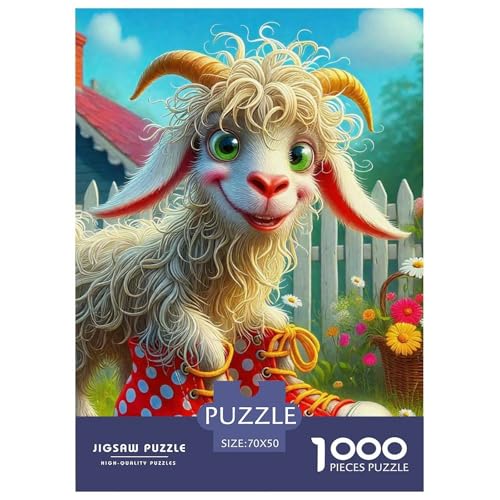 Nettes Schaf Puzzle 1000 Teile Für Erwachsene Und Kinder Lamm Muster Lernspiel Interaktives Spielzeug Wunderschönes Dekoration in Bewährter Qualität 70x50cm/1000pcs Nettes Schaf Puzzle 1000 Teile Für Erwachsene Und Kinder Lamm Muster Lernspiel Interaktives Spielzeug Wunderschönes Dekoration in Bewährter Qualität 70x50cm/1000pcs von QTIVARLEN