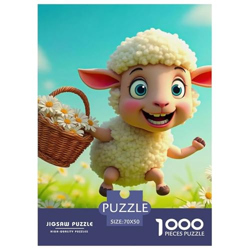 Nettes Schaf Puzzle 1000 Teile Für Erwachsene Und Kinder Lamm Muster Lernspiel Interaktives Spielzeug Wunderschönes Dekoration in Bewährter Qualität 70x50cm/1000pcs Nettes Schaf Puzzle 1000 Teile Für Erwachsene Und Kinder Lamm Muster Lernspiel Interaktives Spielzeug Wunderschönes Dekoration in Bewährter Qualität 70x50cm/1000pcs von QTIVARLEN