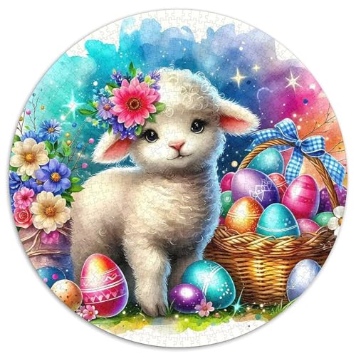 Nettes Schaf Puzzle 1000 Teile Für Erwachsene Und Kinder Lamm Muster Lernspiel Klassische Geschenk Home Dekoration Clevere Rätsel 1000pcs (67.5x67.5cm) von QTIVARLEN