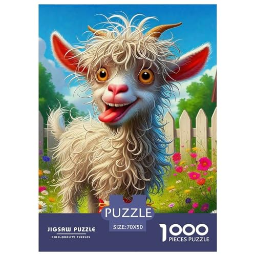 Nettes Schaf Puzzle 1000 Teilige Für Erwachsene Und Kinder Lamm Muster Herausforderung Spiel Interaktives Spielzeug Home Dekoration in Bewährter Qualität 70x50cm/1000pcs Nettes Schaf Puzzle 1000 Teilige Für Erwachsene Und Kinder Lamm Muster Herausforderung Spiel Interaktives Spielzeug Home Dekoration in Bewährter Qualität 70x50cm/1000pcs von QTIVARLEN