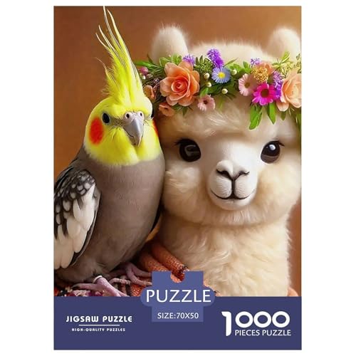 Nettes Schaf Puzzle 1000 Teilige Für Erwachsene Und Kinder Lamm Muster Impossible Geschicklichkeitsspiel Klassische Geschenk Home Dekoration Clevere Rätsel 70x50cm/1000pcs von QTIVARLEN
