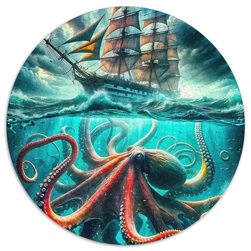 Octopus Puzzle 1000 Teile Für Erwachsene Und Kinder Colorful Octopus Lernspiel Pädagogisches Spielzeug Home Dekoration Clevere Rätsel 1000pcs (67.5x67.5cm) von QTIVARLEN
