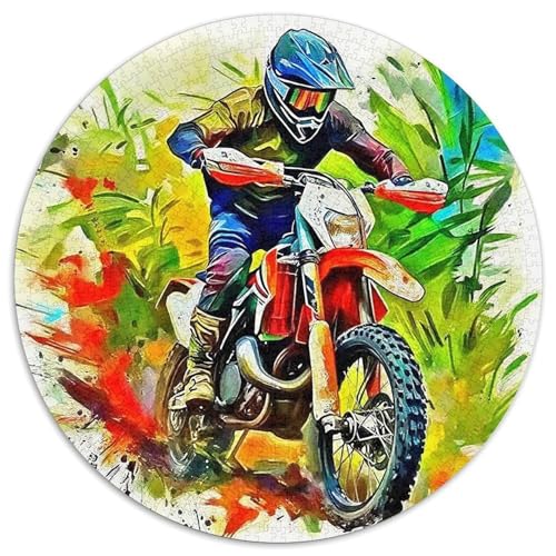 Off-Road Motorcycle Puzzle 1000 Teile Für Erwachsene Und Kinder Stunt Car Impossible Geschicklichkeitsspiel Pädagogisches Spielzeug Home Dekoration in Bewährter Qualität 1000pcs (67.5x67.5cm) von QTIVARLEN