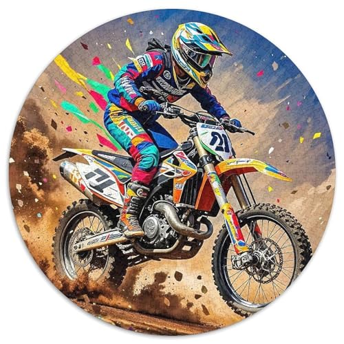 Off-Road Motorcycle Puzzle 1000 Teile Für Erwachsene Und Kinder Stunt Car Impossible Geschicklichkeitsspiel Pädagogisches Spielzeug Wunderschönes Dekoration Clevere Rätsel 1000pcs (67.5x67.5cm) von QTIVARLEN