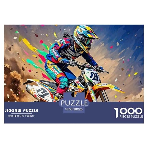 Off-Road Motorcycle Puzzle 1000 Teile Für Erwachsene Und Kinder Stunt Car Lernspiel Klassische Geschenk Home Dekoration in Bewährter Qualität 38x26cm/1000pcs von QTIVARLEN