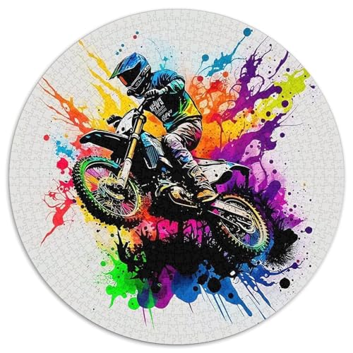 Off-Road Motorcycle Puzzle 1000 Teile Für Erwachsene Und Kinder Stunt Car Lernspiel Pädagogisches Spielzeug Wunderschönes Dekoration Clevere Rätsel 1000pcs (67.5x67.5cm) von QTIVARLEN
