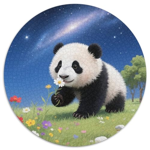 Panda Farbenfrohes Puzzle 1000 Stück in Bewährter Qualität Für Erwachsene Und Kinder Süße Tiere Geschicklichkeitsspiel Geschenke Für Frauen Home Dekoration 1000pcs (67.5x67.5cm) von QTIVARLEN
