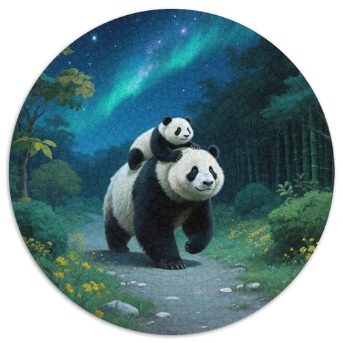 Panda Farbenfrohes Puzzle 1000 Stück in Bewährter Qualität Für Erwachsene Und Kinder Süße Tiere Herausforderndes Rätsel Geschenke Für Frauen Wanddekoration 1000pcs (67.5x67.5cm) von QTIVARLEN