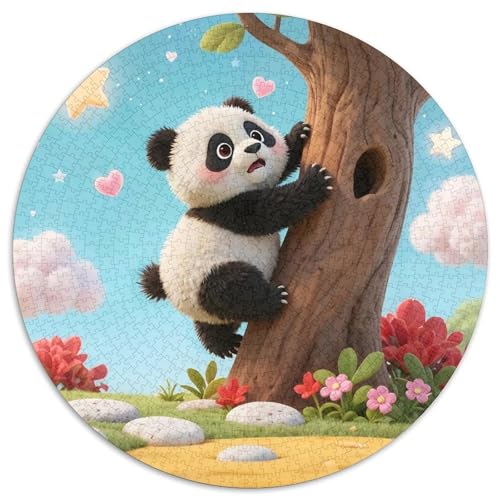 Panda Farbenfrohes Puzzle 1000 Teile in Bewährter Qualität Für Erwachsene Und Kinder Süße Tiere Geschicklichkeitsspiel Geschenke Für Frauen Pädagogisches Spielzeug 1000pcs (67.5x67.5cm) von QTIVARLEN