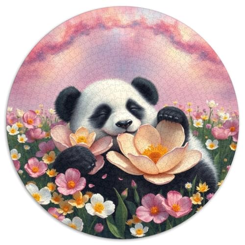 Panda Farbenfrohes Puzzle 1000 Teile in Bewährter Qualität Für Erwachsene Und Kinder Süße Tiere Geschicklichkeitsspiel Geschenke Für Frauen Wanddekoration 1000pcs (67.5x67.5cm) von QTIVARLEN