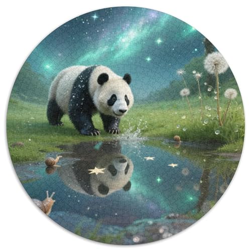 Panda Farbenfrohes Puzzle 1000 Teile in Bewährter Qualität Für Erwachsene Und Kinder Süße Tiere Herausforderndes Rätsel Geschenke Für Frauen Pädagogisches Spielzeug 1000pcs (67.5x67.5cm) von QTIVARLEN