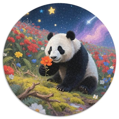 Panda Farbenfrohes Puzzle 1000 Teile in Bewährter Qualität Für Erwachsene Und Kinder Süße Tiere Herausforderndes Rätsel Geschenke Für Männer Wanddekoration 1000pcs (67.5x67.5cm) von QTIVARLEN
