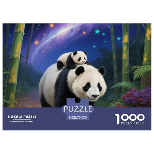 Panda Puzzles 1000 Teile in Bewährter Qualität Für Erwachsene Und Kinder Süße Tiere Geschicklichkeitsspiel Geschenke Für Frauen Home Dekoration 70x50cm/1000pcs von QTIVARLEN