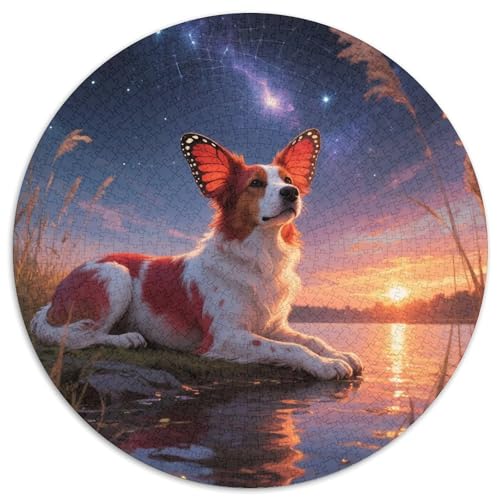 Papillon Erwachsene Puzzle 1000 Teile Für Erwachsene Cute Haustier Hund Herausforderung Spielzeug Puzzles 1000pcs (67.5x67.5cm) von QTIVARLEN