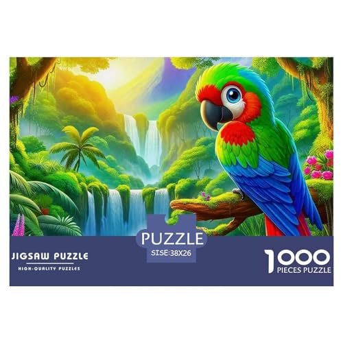 Parrot Puzzle 1000 Teile Für Erwachsene Und Kinder Cute Parrot Herausforderung Spiel Klassische Geschenk Home Dekoration Clevere Rätsel 38x26cm/1000pcs von QTIVARLEN