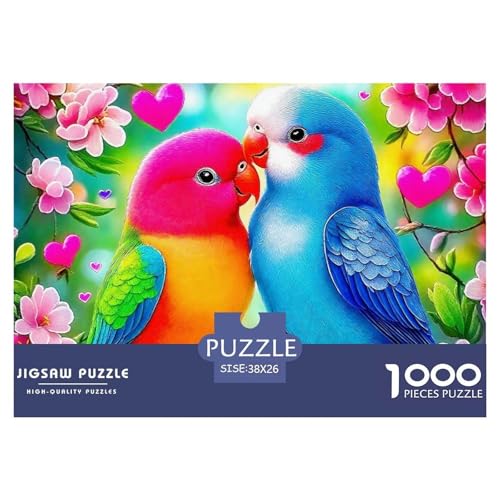 Parrot Puzzle 1000 Teile Für Erwachsene Und Kinder Cute Parrot Impossible Geschicklichkeitsspiel Interaktives Spielzeug Home Dekoration Clevere Rätsel 38x26cm/1000pcs von QTIVARLEN
