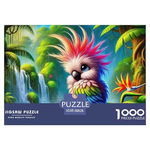 Parrot Puzzle 1000 Teile Für Erwachsene Und Kinder Cute Parrot Impossible Geschicklichkeitsspiel Klassische Geschenk Home Dekoration in Bewährter Qualität 38x26cm/1000pcs von QTIVARLEN